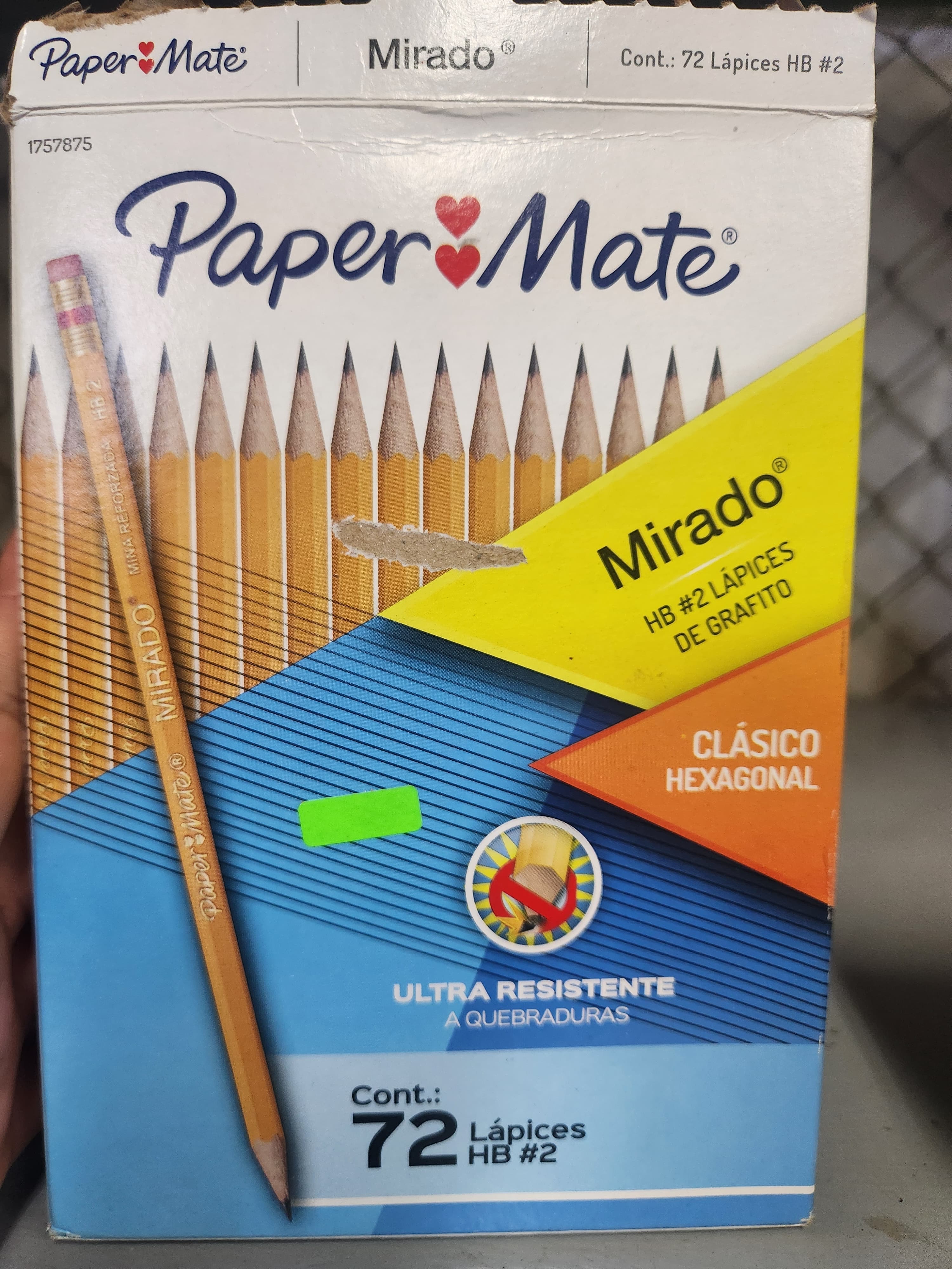 Lápices de grafito Paper Mate Mirado HB #2, caja con 72
